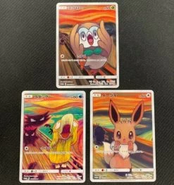 Munch Eevee Psyduck Rowlet Set Of 3 Japan Limited NM